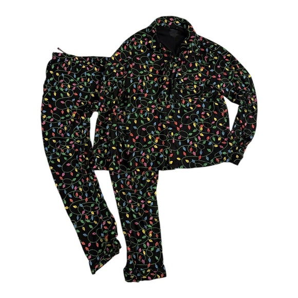 MEUNDIES WOMENS UltraModal™ Long Sleeve PJ Set - size L string lights print Xmas - Picture 3 of 12